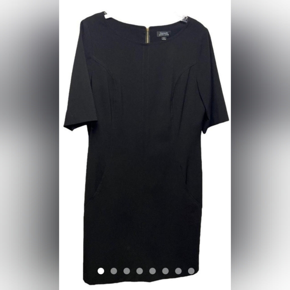 Tahari Women’s Size 14 Short Sleeve Simple Black Dress - Picture 6 of 13